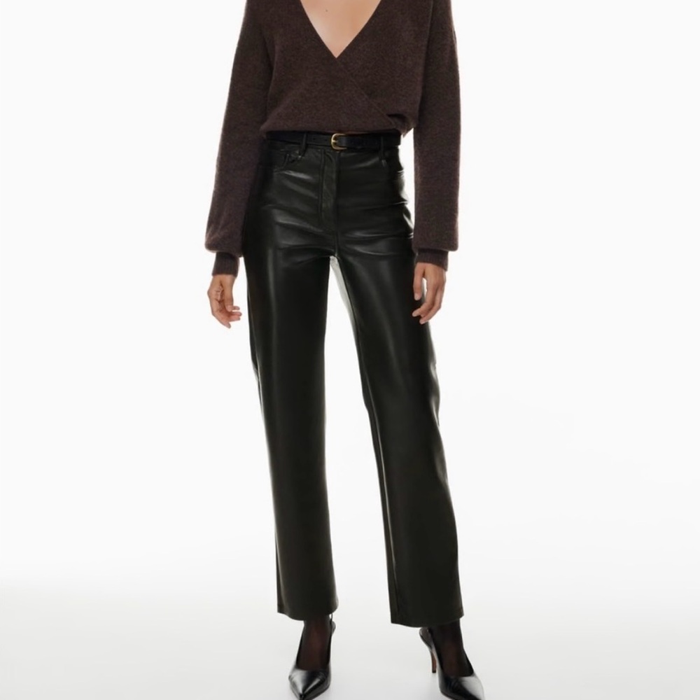 Aritzia Wilfred‎ The Melina Pant High-waisted Vegan Leather Pants Soft Size 4